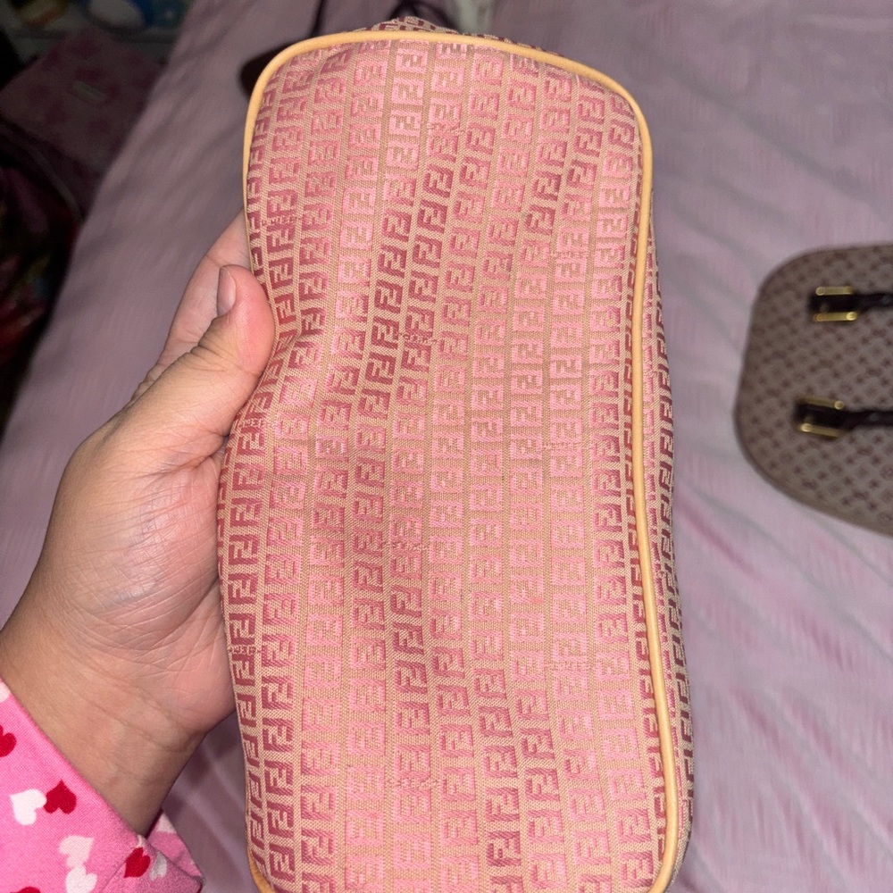 Fendi Pink Zucca Print Tote Bag - Picture 3 of 4